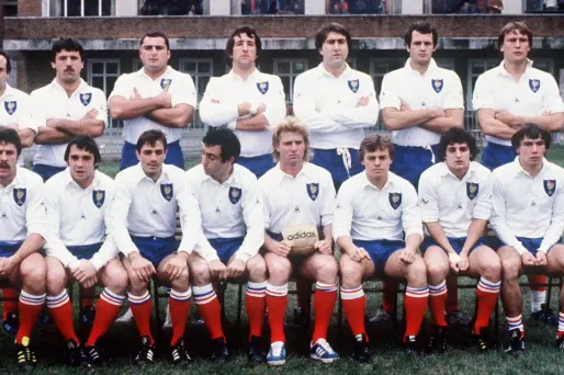 Patrick Salas avec l'équipe de France en 1980 (rangée du haut, quatrième en partant de la gauche).