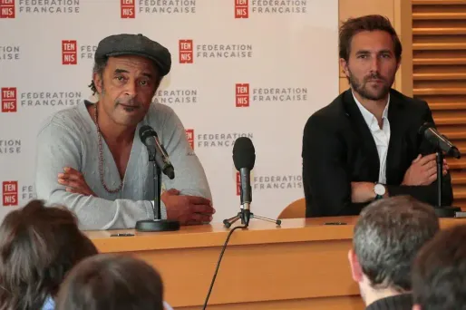 Arnaud Di Pasquale, à côté de Yannick Noah