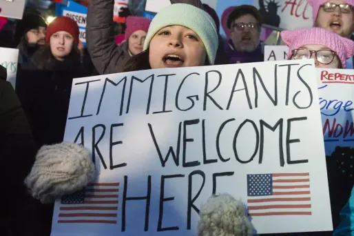 manifestation, décret anti-immigration crédit : SAUL LOEB / AFP - 1280