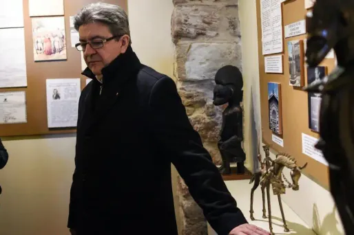 Jean-Luc Mélenchon a visité samedi la Maison de la négritude et des droits de l'Homme.