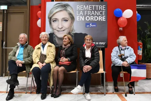 Marine Le Pen tenait une réunion publique à Saint-Raphaël le 15 mars.