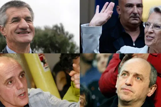 Jean Lassalle, Michèle Alliot-Marie, Philippe Poutou et Pierre Larrouturou veulent figurer sur la ligne de départ de la présidentielle. Montage Europe 1 via AFP