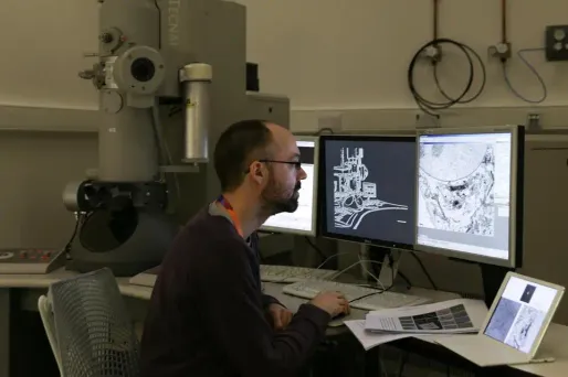 scientifique, france, microscope, illustration, 2017 crédit : DANIEL LEAL-OLIVAS / AFP - 1280