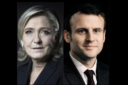 Le candidat d'En Marche ! l'emporterait largement sur Marine Le Pen, selon deux sondages réalisés à l'issue du premier tour dimanche.