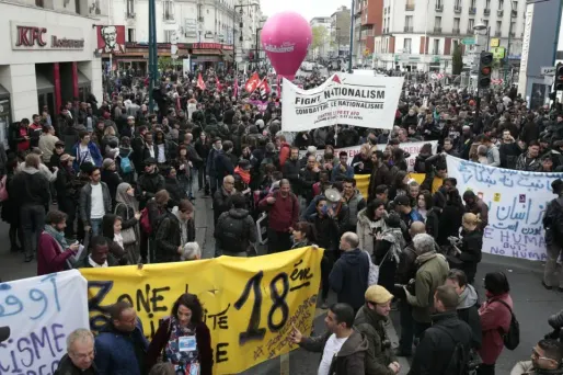 La manifestation est partie d'Aubervilliers pour rejoindre Paris.
