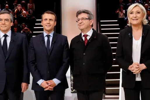 fillon macron melenchon le pen