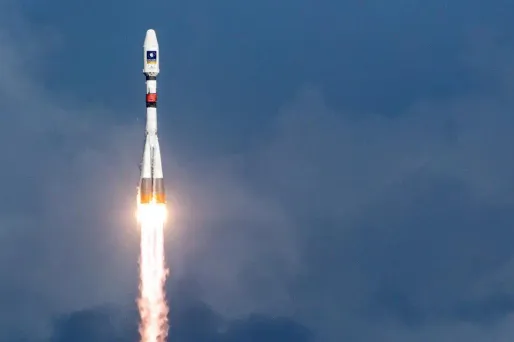 décollage de Soyouz, avril 2017 crédit : JODY AMIET / AFP - 1280