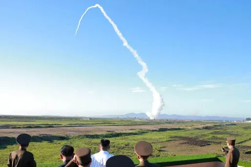 Corée du nord, tir balistique, 28 mai 2017 crédit : AFP PHOTO/KCNA VIA KNS  - 1280