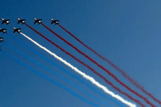 La Patrouille de France revient d'une tournée aux États-Unis où elle célébrait notamment le centenaire de l'engagement des Amércains dans la Grande guerre.