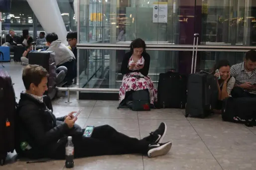 aéroport d'Heathrow, mai 2017 crédit : DANIEL LEAL-OLIVAS / AFP