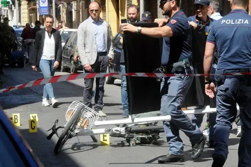 La scène de crime, en plein centre de Palerme.