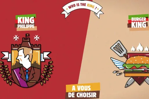 La publicité Burger King ne plaît au monarque belge.