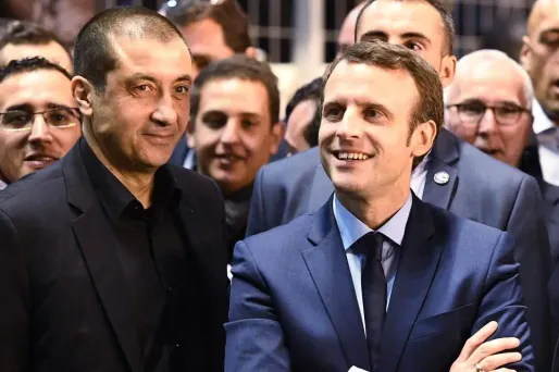 Mourad Boudjellal Emmanuel Macron BORIS HORVAT / AFP 1280