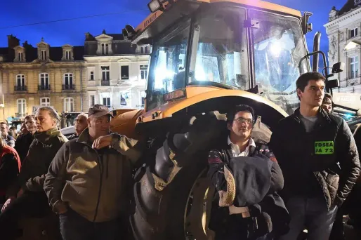 agriculteurs, manifestation, Le Mans crédit : JEAN-FRANCOIS MONIER / AFP - 1280