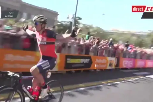 Giro Luka Pibernik crédit : capture d'écran L'Equipe - 1280