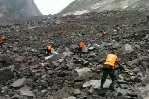 glissement de terrain Chine, Xinmo crédit : CCTV / AFP - 1280