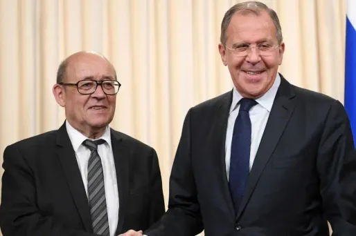 Jean-Yves Le Drian a rencontré mardi à Moscou Sergueï Lavrov.