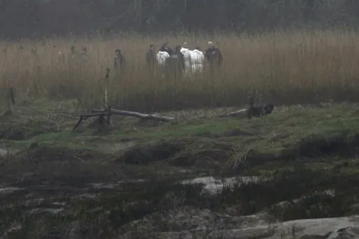 La police judiciaire de Nantes s'est rendue mardi dans la propriété d'Hubert Caouissin, l'assassin présumé des quatre membres de la famille Troadec.