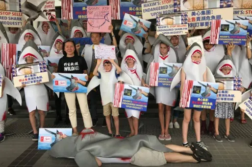 requins manifestation ailerons hong kong 1280 x 640 Capture d'écran Facebook @WildAidHK