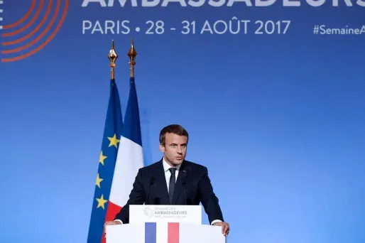 Emmanuel Macron s'exprimait devant les ambassadeurs français.
