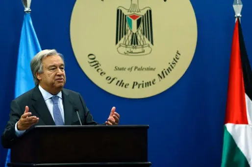 "Il n'y a pas de plan B (outre une) solution à deux États", a déclaré Antonio Guterres, en visite en Israël et dans les Territoires palestiniens jusqu'à mercredi.