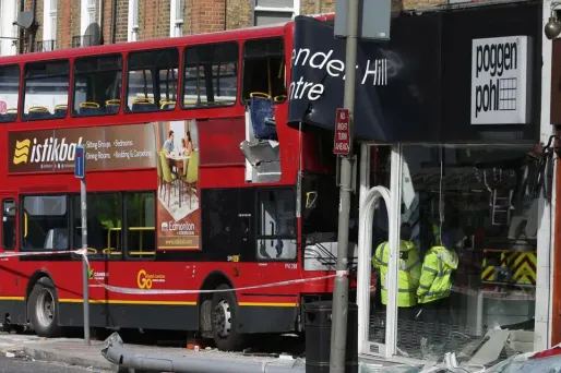 Bus rouge, bus à impériale, Londres, accident crédit : Daniel LEAL-OLIVAS / AFP - 1280