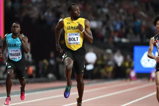 Usain Bolt Mondiaux 2017 séries Jewel SAMAD / AFP 1280