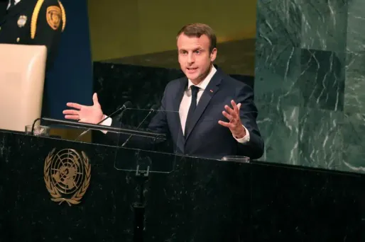 Emmanuel Macron a tenu mardi son premier discours devant l'Assemblée générale annuelle de l'ONU, mardi, à New York.