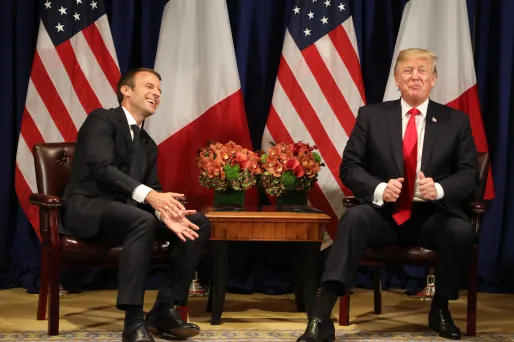 Donald Trump et Emmanuel Macron se sont rencontrés à l'ONU lundi.