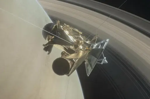 La sonde Cassini a plongé vers Saturne.