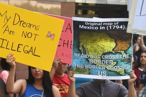 A Los Angeles, des habitants ont manifesté le 1er septembre contre la suppression du Daca.