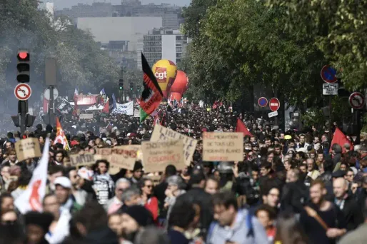 Les manifestants étaient environ 60.000 mardi dans les rues parisiennes, selon la CGT.