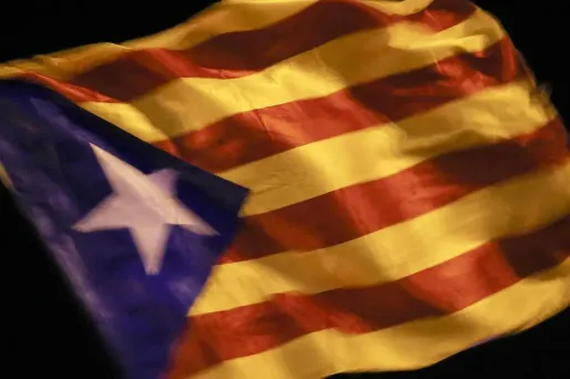 drapeau indépendantiste catalan, drapeau catalan crédit : PAU BARRENA / AFP - 1280