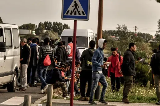 migrants Calais crédit : PHILIPPE HUGUEN / AFP - 1280