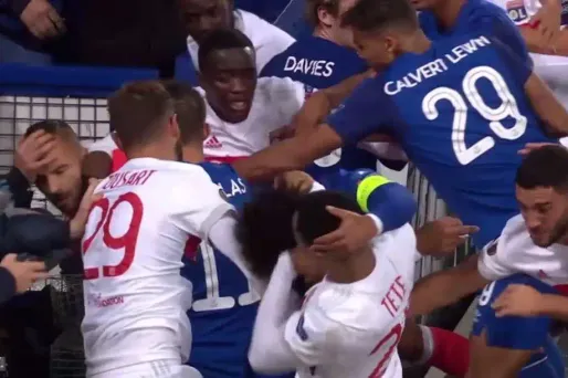 Le match remporté par l'OL (2-1) avait été troublé par des échauffourées peu après l'heure de jeu.