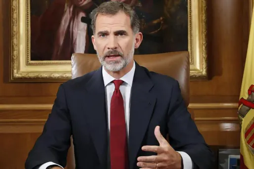 Le roi d'Espagne a adressé un message à la nation mardi soir, après le référendum sur indépendance de la Catalogne.