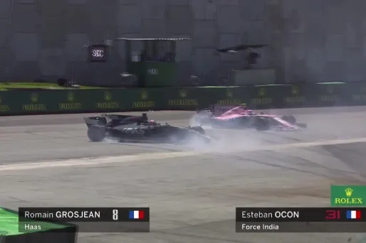 Esteban Ocon a été contraint à l'abandon.