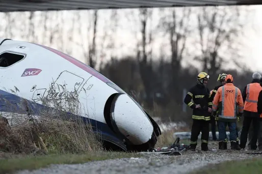 Le train avait déraillé à l'entrée d'une courbe de raccordement sur la commune d'Eckwersheim, dans le Bas-Rhin.