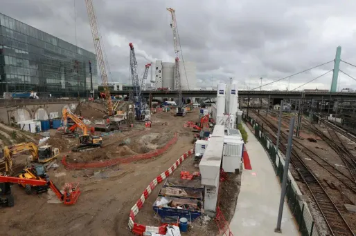 Le site de construction des tours Duo en mai 2017.