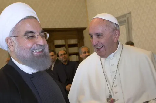 Le pape François et Hassan Rohani mardi au Vatican.