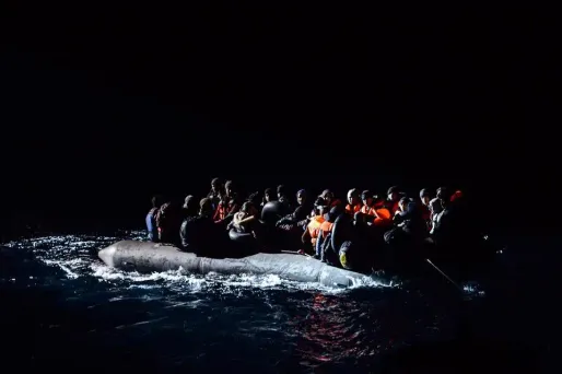 Un bateau de migrants au large de la Turquie.