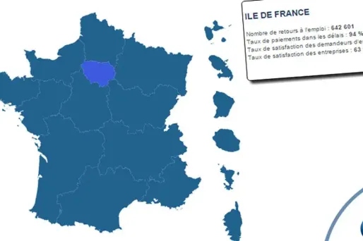 Pôle Emploi lance une carte interactive de ses performances