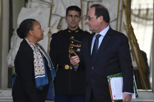Taubira et Hollande (1280x640) DOMINIQUE FAGET/AFP