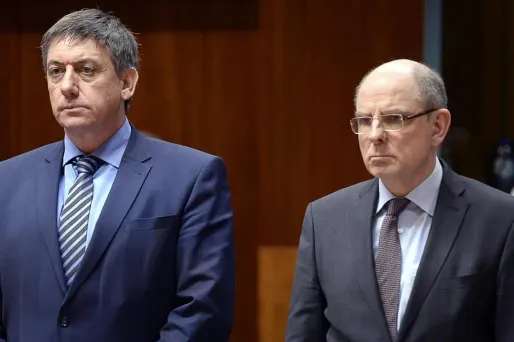 Jan Jambon, ministre belge de l'Intérieur et Koen Geens, ministre de la Justice.