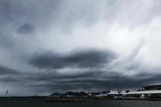 Ciel nuageux à Cannes, le 16 mars.