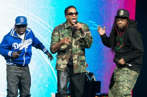 Le groupe Tribe Called Quest, avec Malik Taylor à gauche.