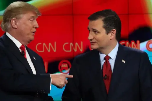 Donals Trump et Ted Cruz.