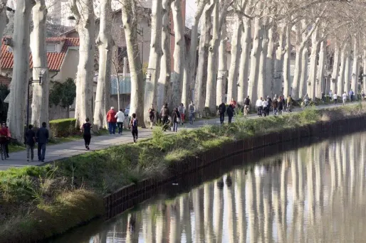 Canal du midi à Toulouse. Image d'illustration