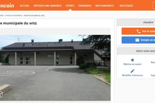Une école à vendre sur le Bon Coin