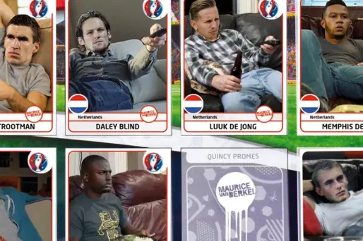 L'équipe des Pays-Bas en panini